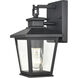 Bellmon 1 Light 10 inch Powder Coated Black Outdoor Wall Sconce